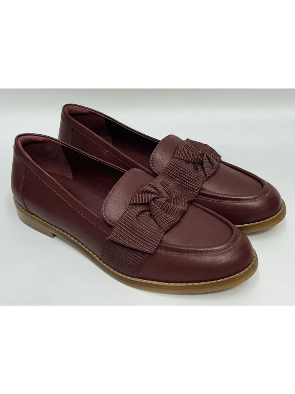 NEW Quince Italian Leather Penny Loafer Womens 8 Win Burgundy Preppy Work Office